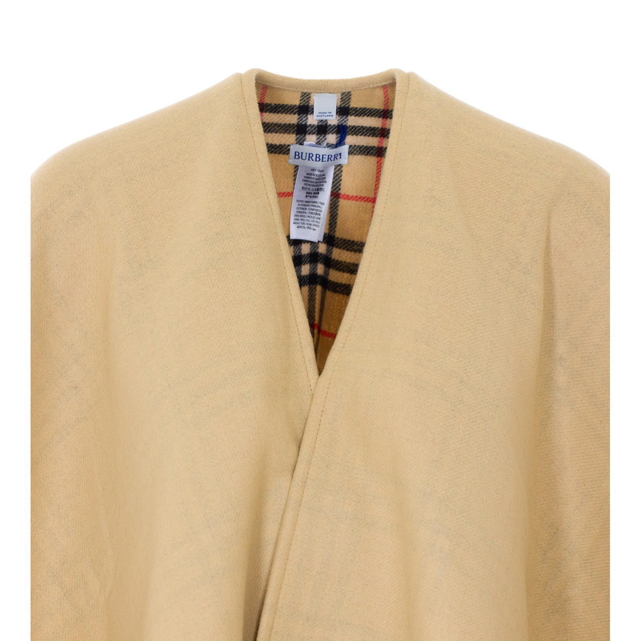 Burberry Women Reversible Check Wool Cape BURBERRY