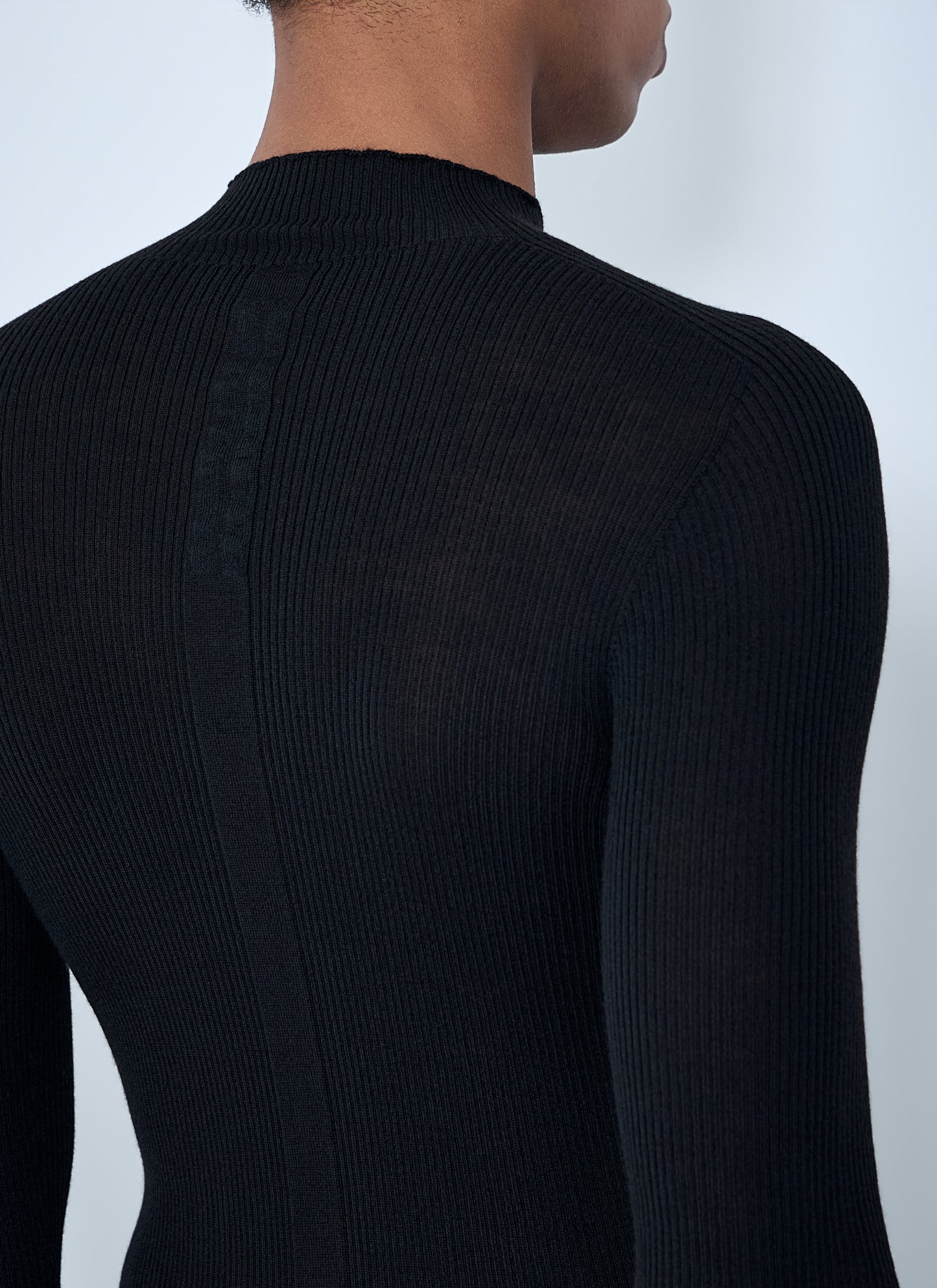 Rick Owens Men Ribbed Knit Long Sleeve Top RICK OWENS