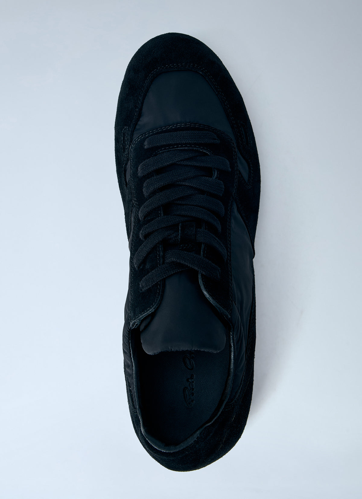Rick Owens Men Minimal Suede-Trimmed Sneakers RICK OWENS