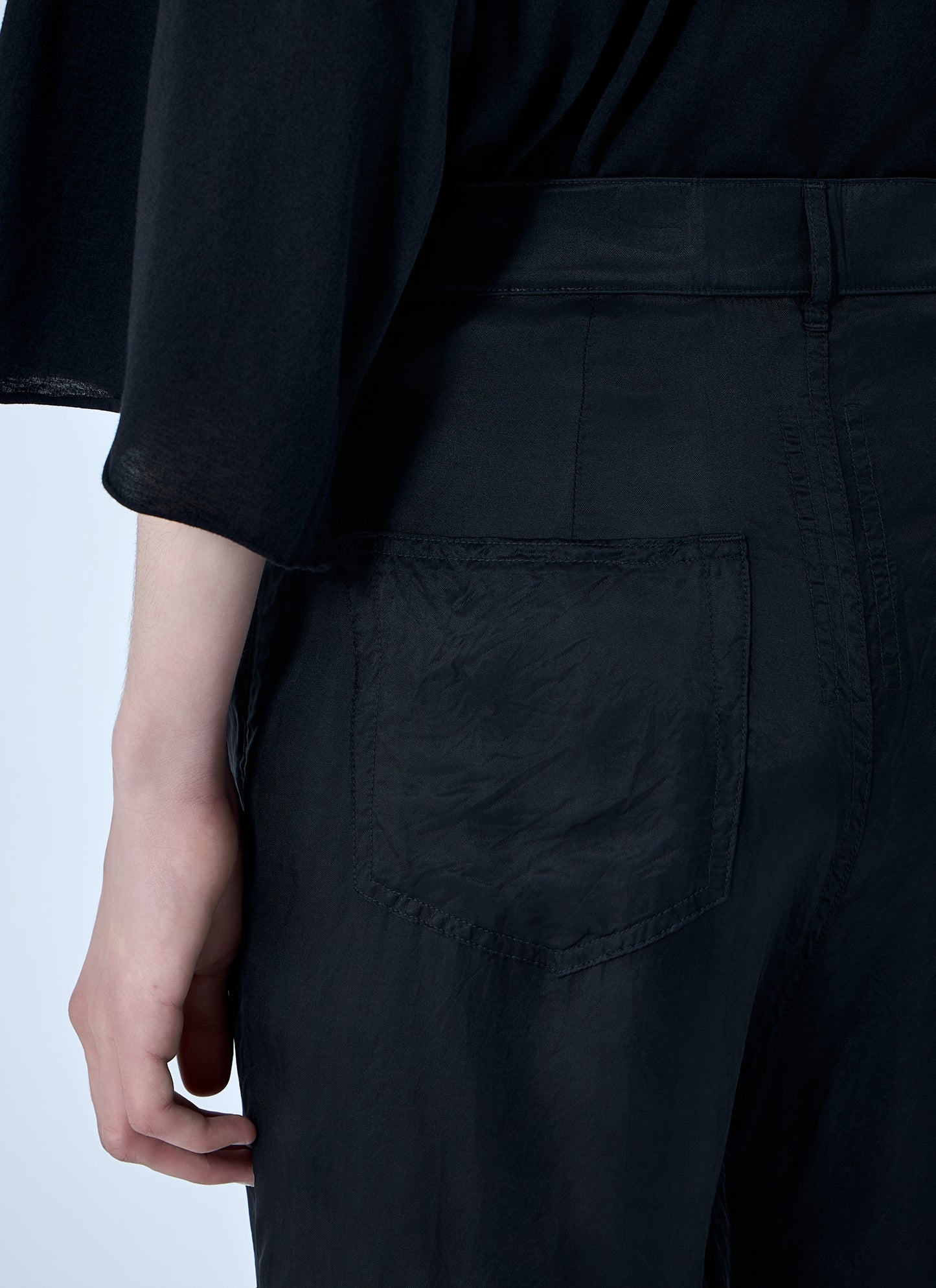 Rick Owens Men Flared Trousers In Smooth Weave RICK OWENS