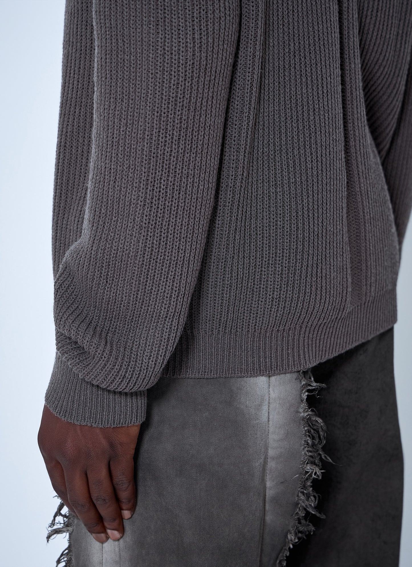 Rick Owens Men Wool Zipped Hoodie RICK OWENS