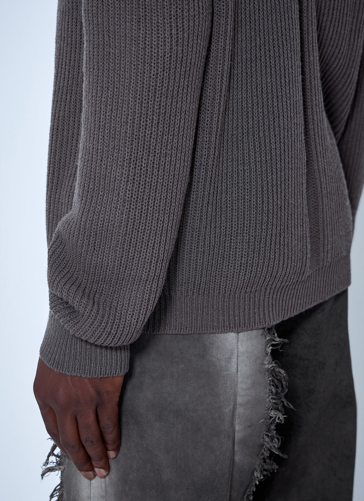 Rick Owens Men Wool Zipped Hoodie RICK OWENS