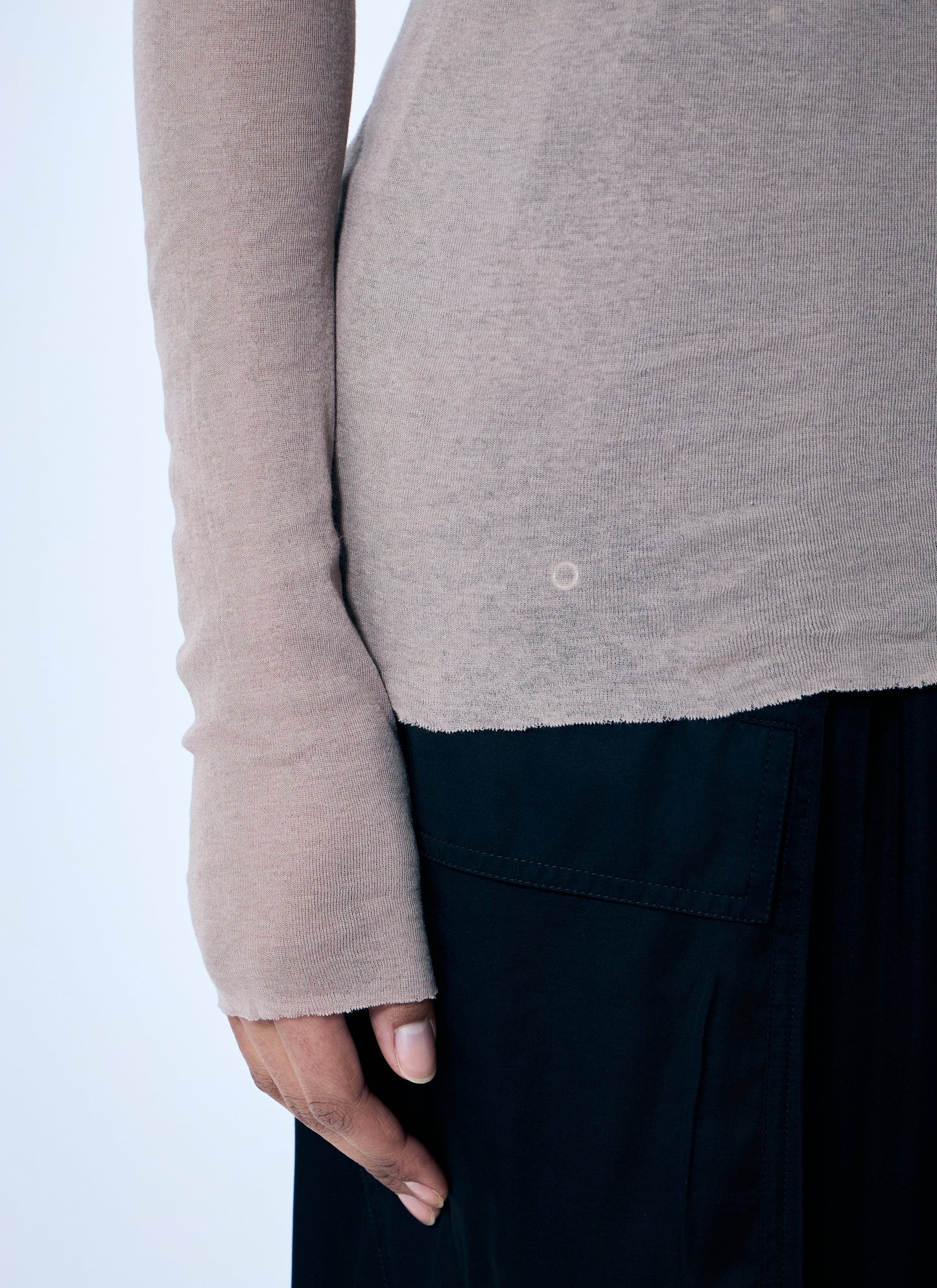 Rick Owens Women Rib Long Sleeve T-Shirt RICK OWENS