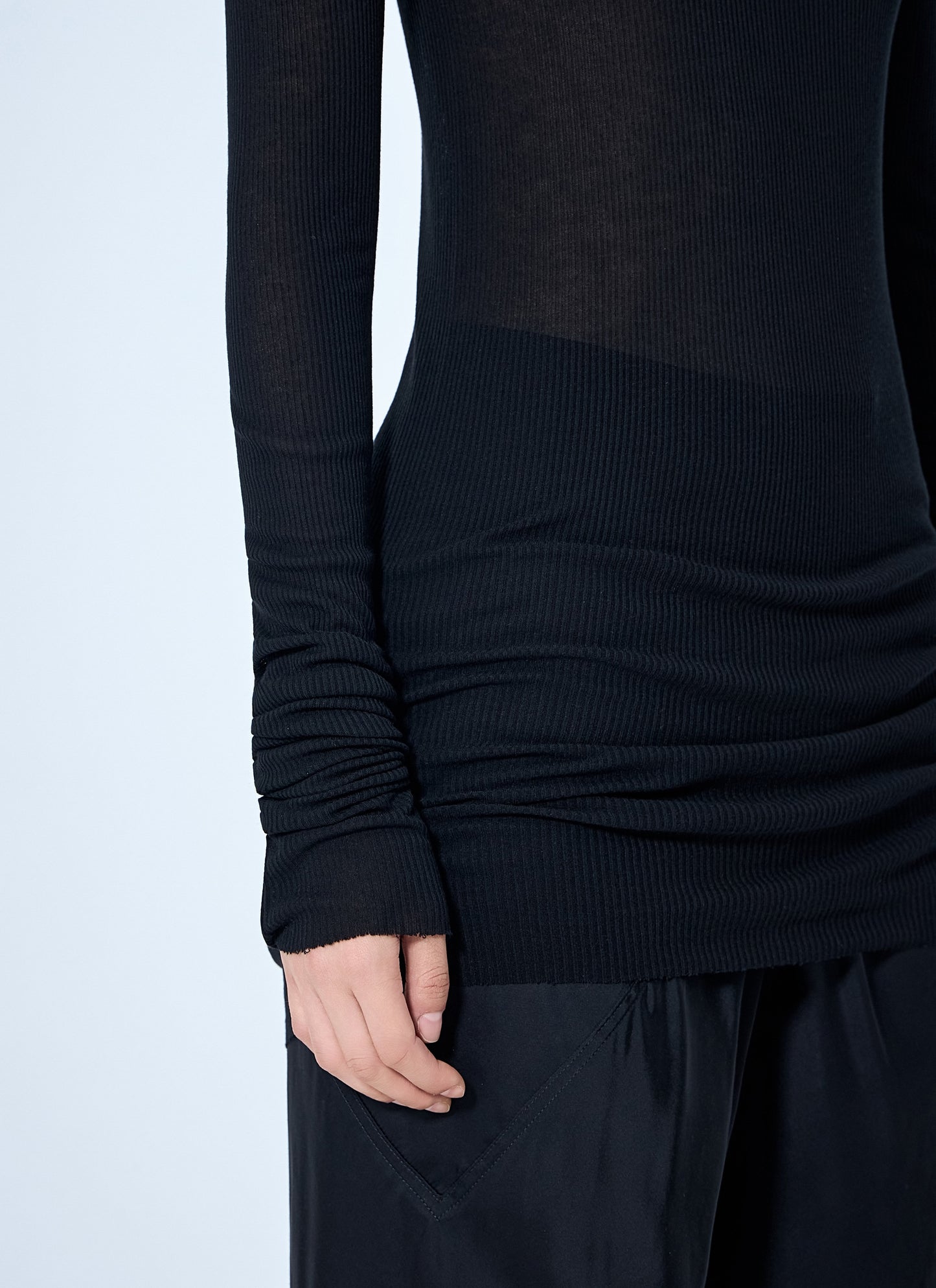 Rick Owens Women Long Sleeve Sheer Knit Top RICK OWENS