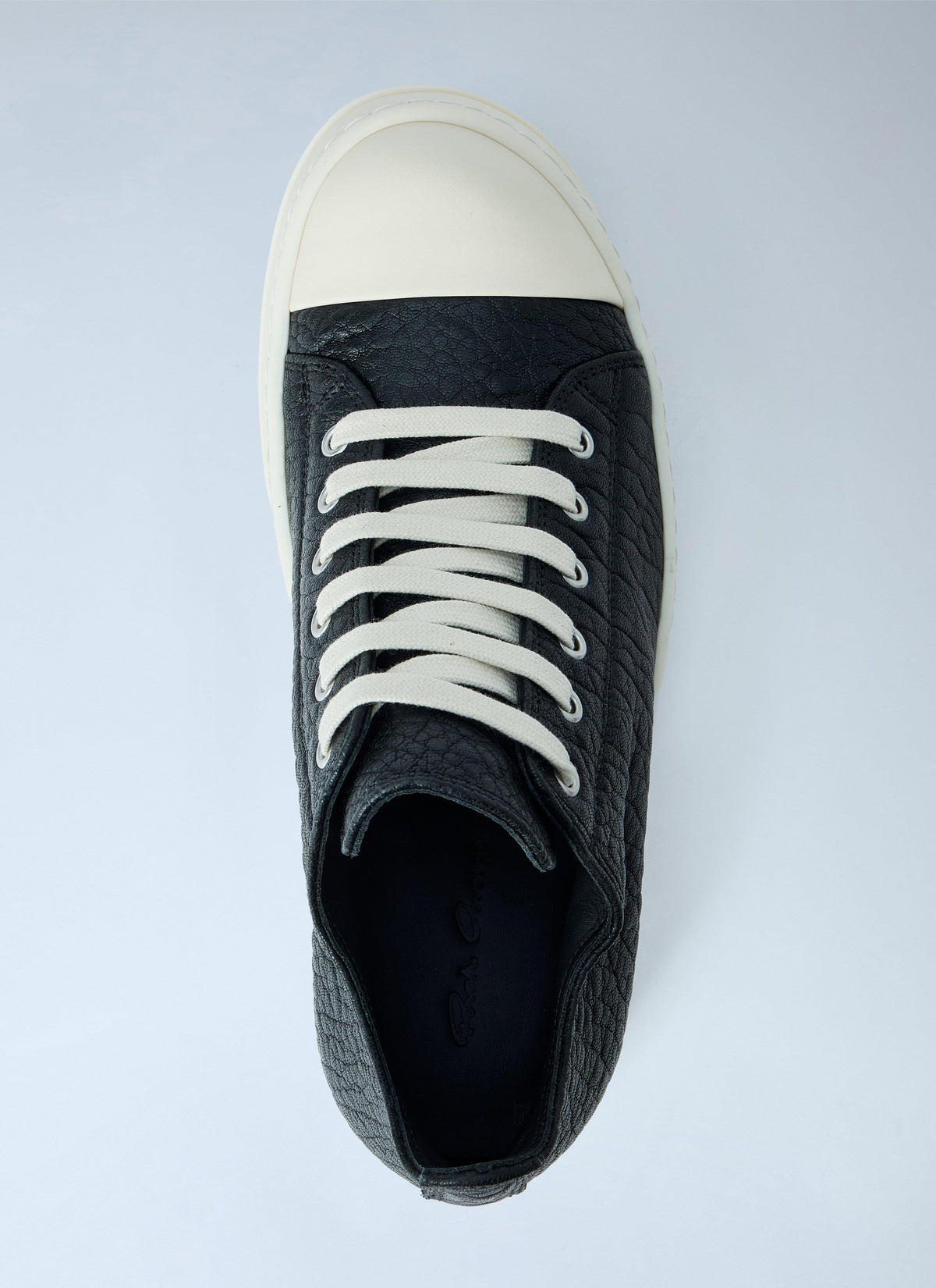 Rick Owens Women Textured Leather Low-Top Sneakers RICK OWENS
