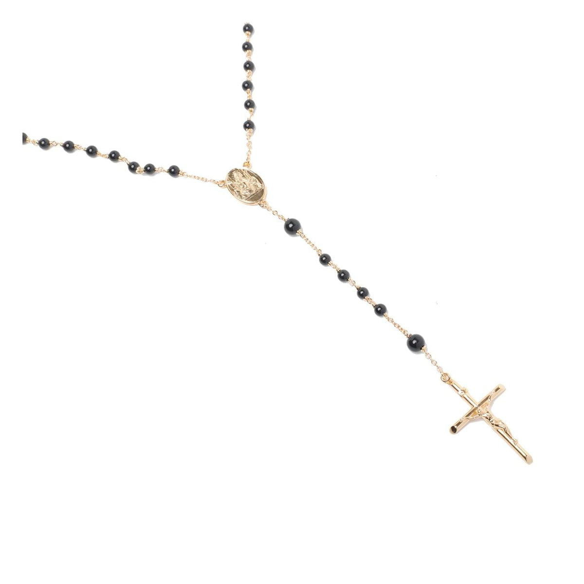 Dolce&Gabbana Men Rosary-Style Necklace With Cross DOLCE & GABBANA