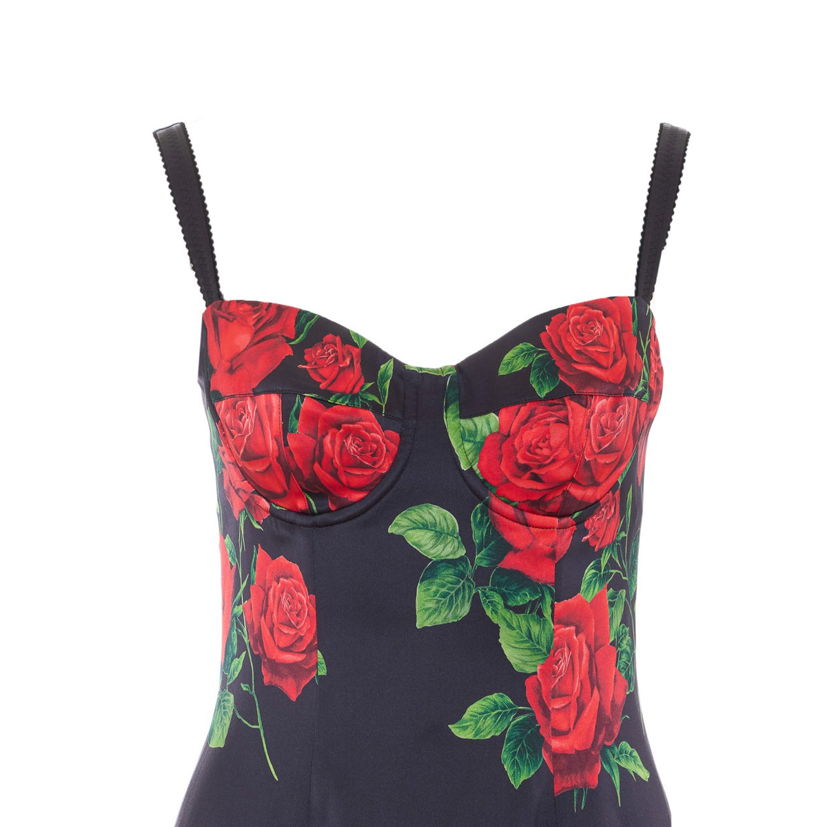 Dolce&Gabbana Women Roses Print Satin Dress DOLCE & GABBANA