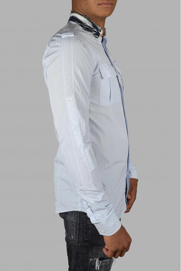 Balmain Men Shirt With Denim Collar BALMAIN