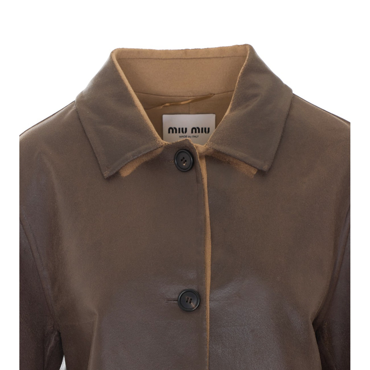 Miu Miu Women Single-Breasted Overcoat In Double Wool And Mutton MIU MIU