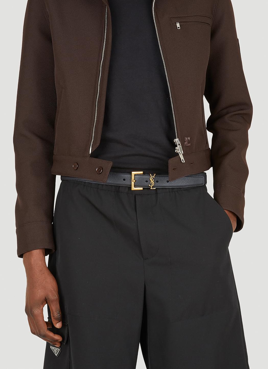 Saint Laurent Men Ysl Plaque Belt SAINT LAURENT