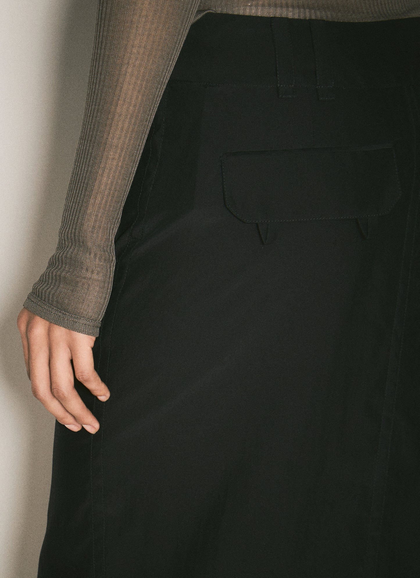 Saint Laurent Women Silk Pencil Skirt SAINT LAURENT