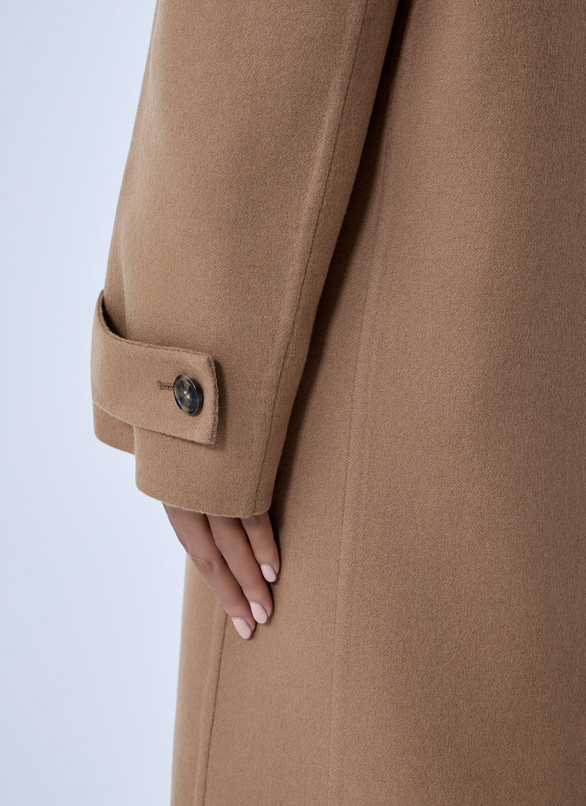Saint Laurent Women Brushed Cashmere-And-Wool-Blend Coat SAINT LAURENT