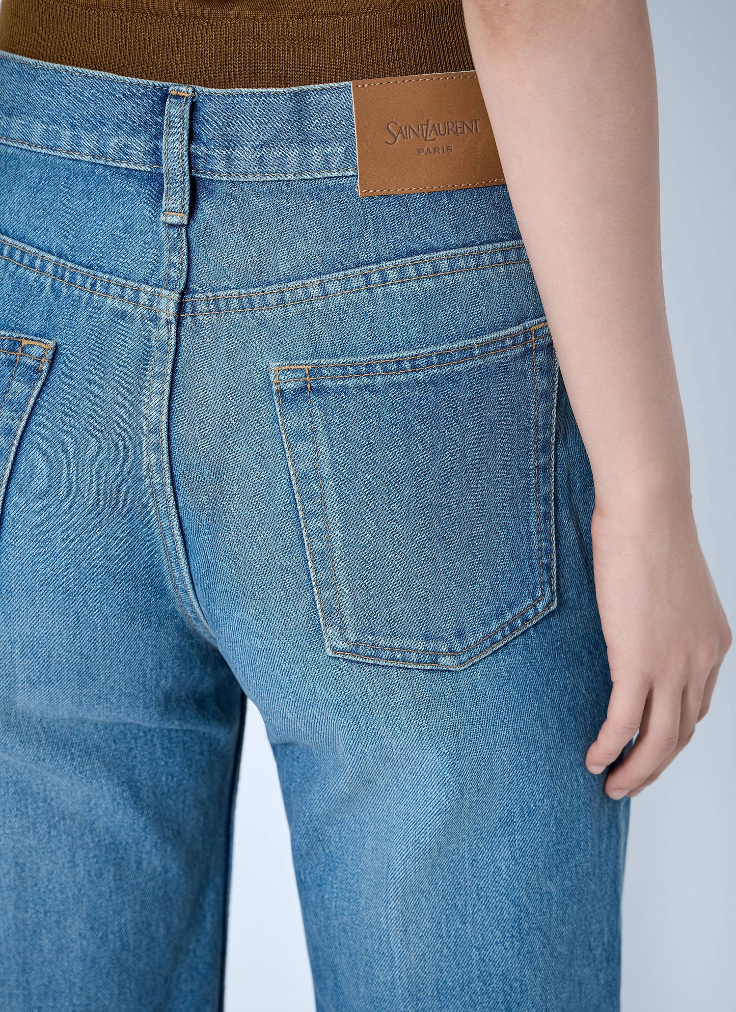 Saint Laurent Women Flared High-Waisted Five-Pocket Jeans SAINT LAURENT