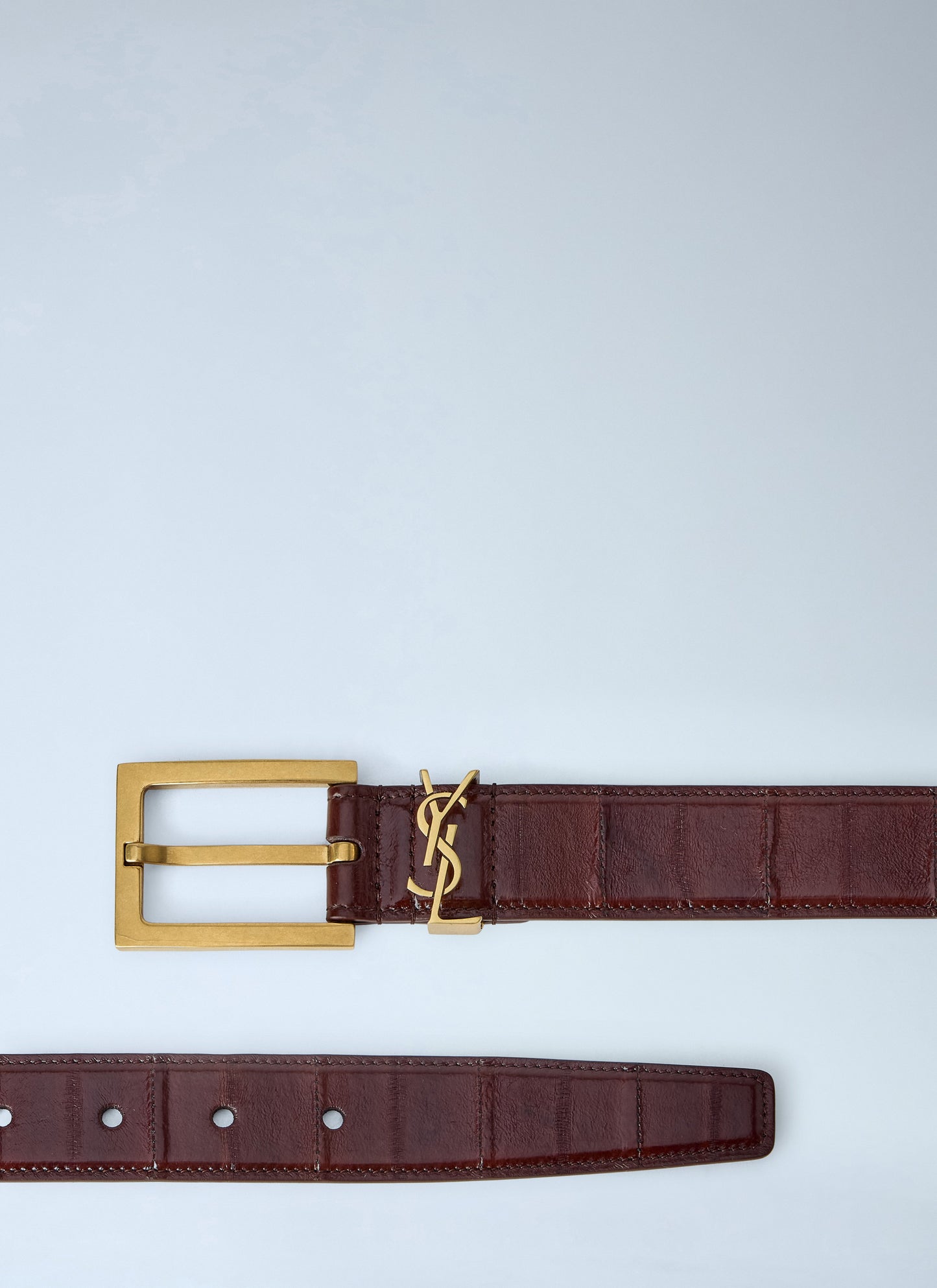 Saint Laurent Women Logo Buckle Leather Belt SAINT LAURENT