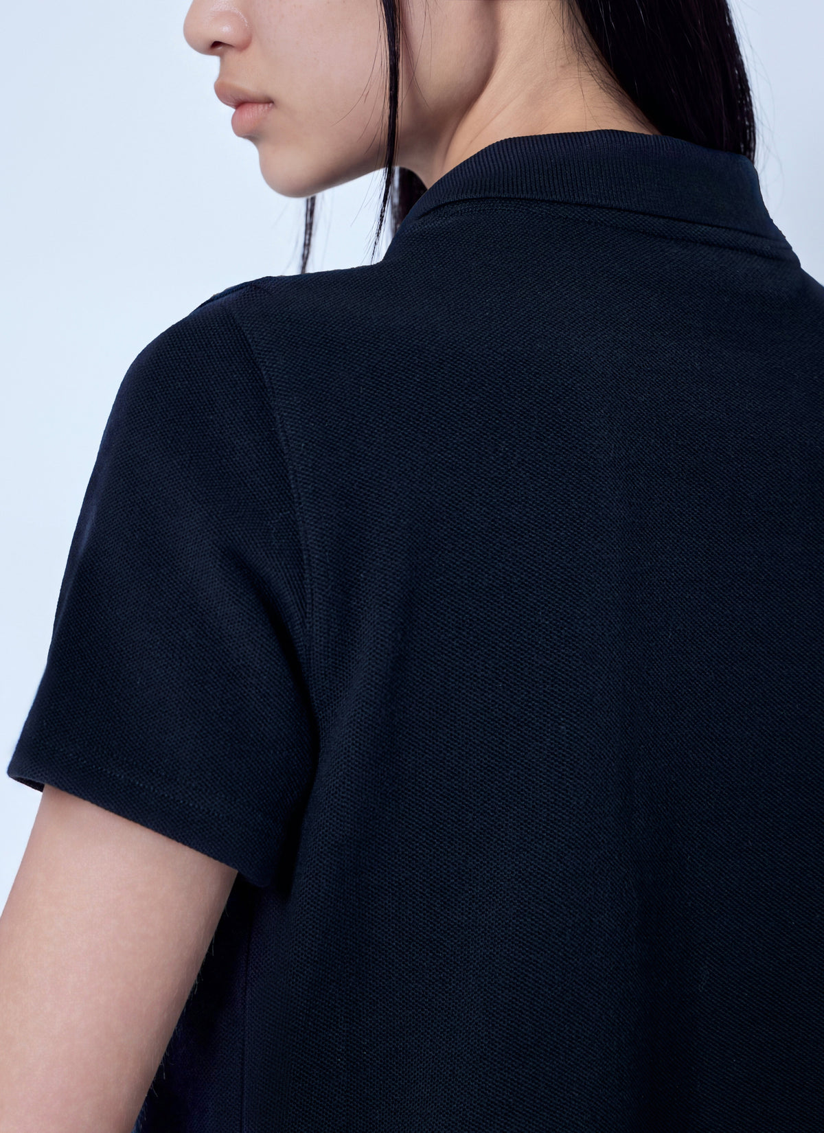 Saint Laurent Women Cassandre Cropped Polo Shirt SAINT LAURENT