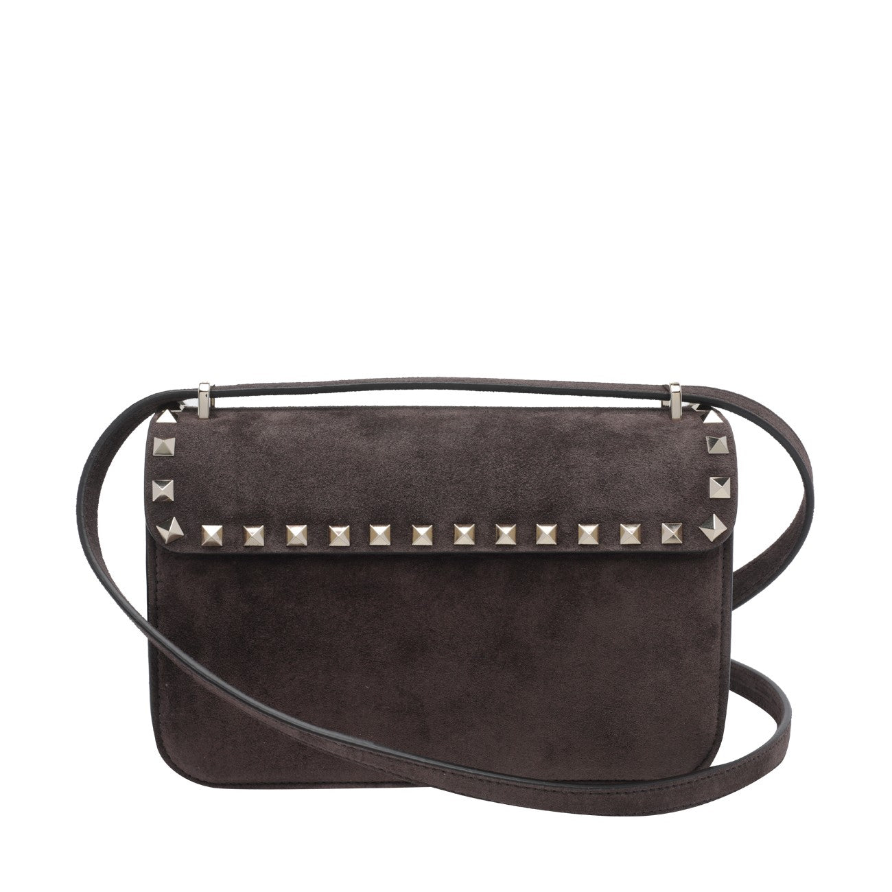 Valentino Garavani Women Small Suede Valentino Garavani Rockstud Crossbody Bag VALENTINO GARAVANI
