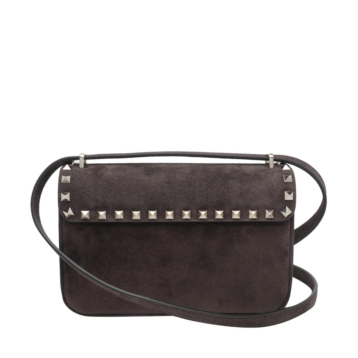 Valentino Garavani Women Small Suede Valentino Garavani Rockstud Crossbody Bag VALENTINO GARAVANI
