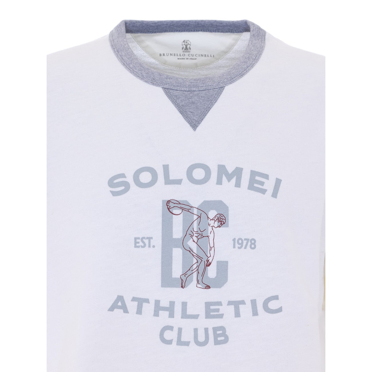 Brunello Cucinelli Men Solomei Print French Terry T-Shirt BRUNELLO CUCINELLI