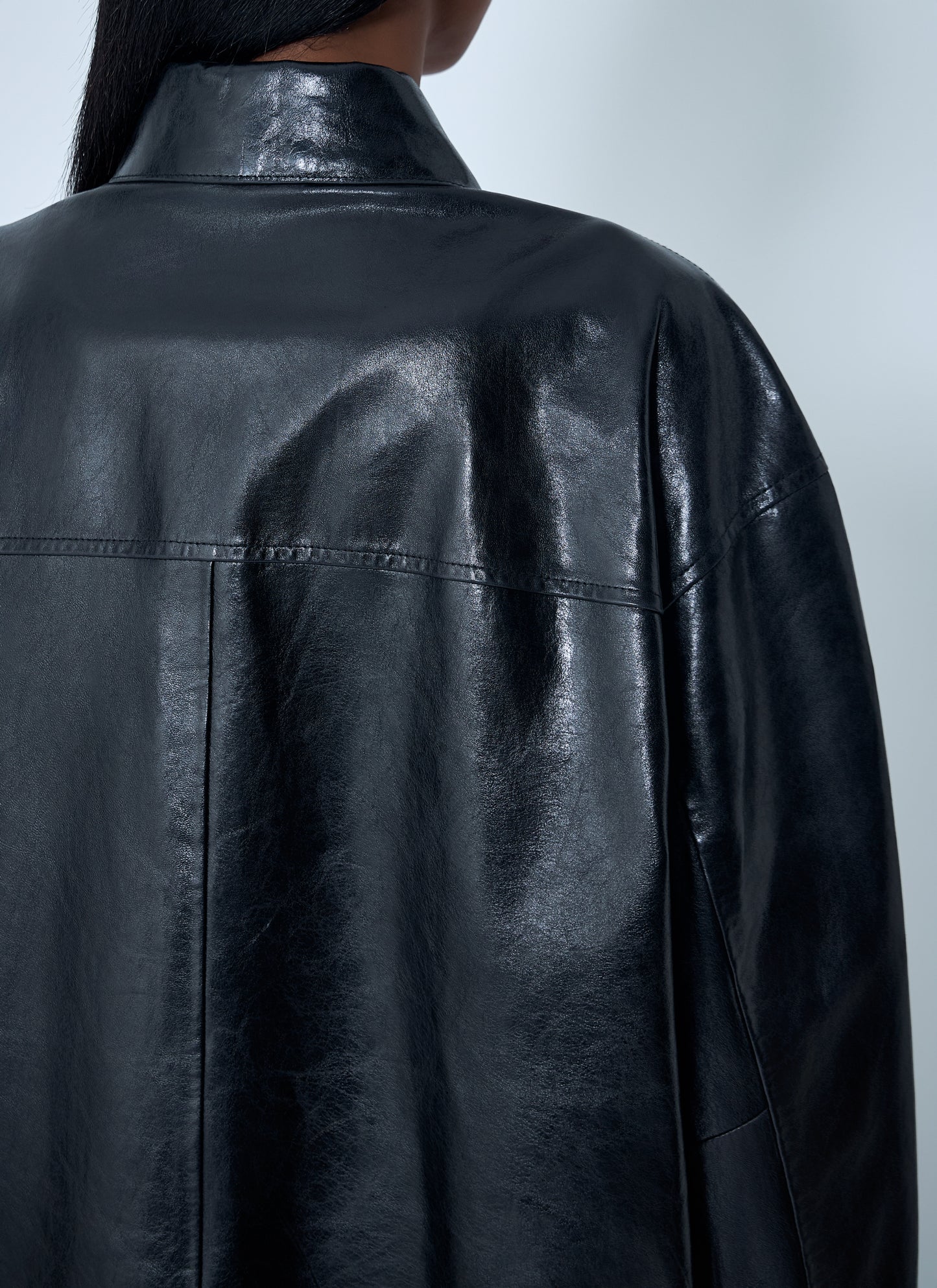 Sportmax Women Leather Overshirt Jacket SPORTMAX