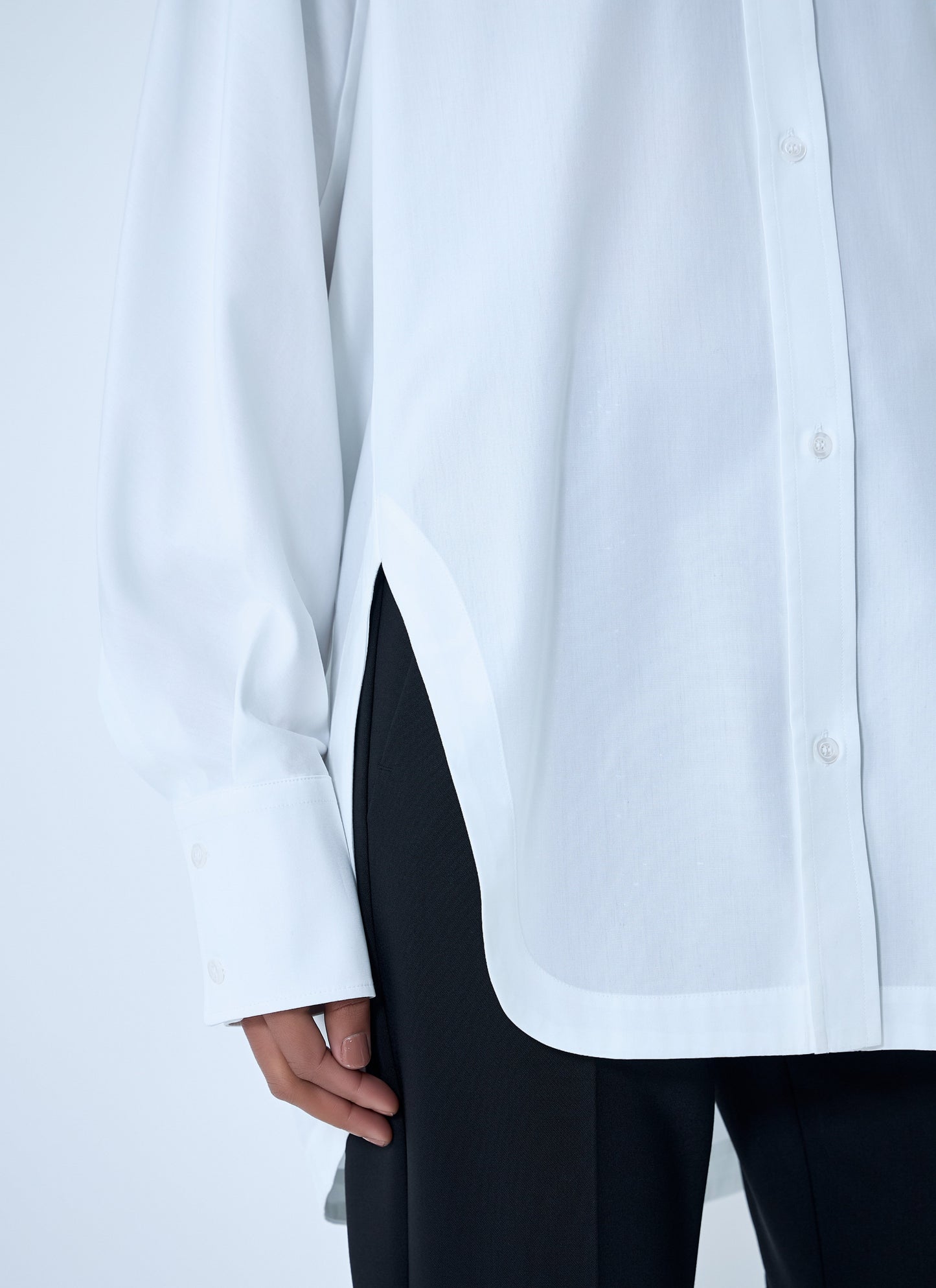 Sportmax Women Oversized Cotton Poplin Shirt SPORTMAX