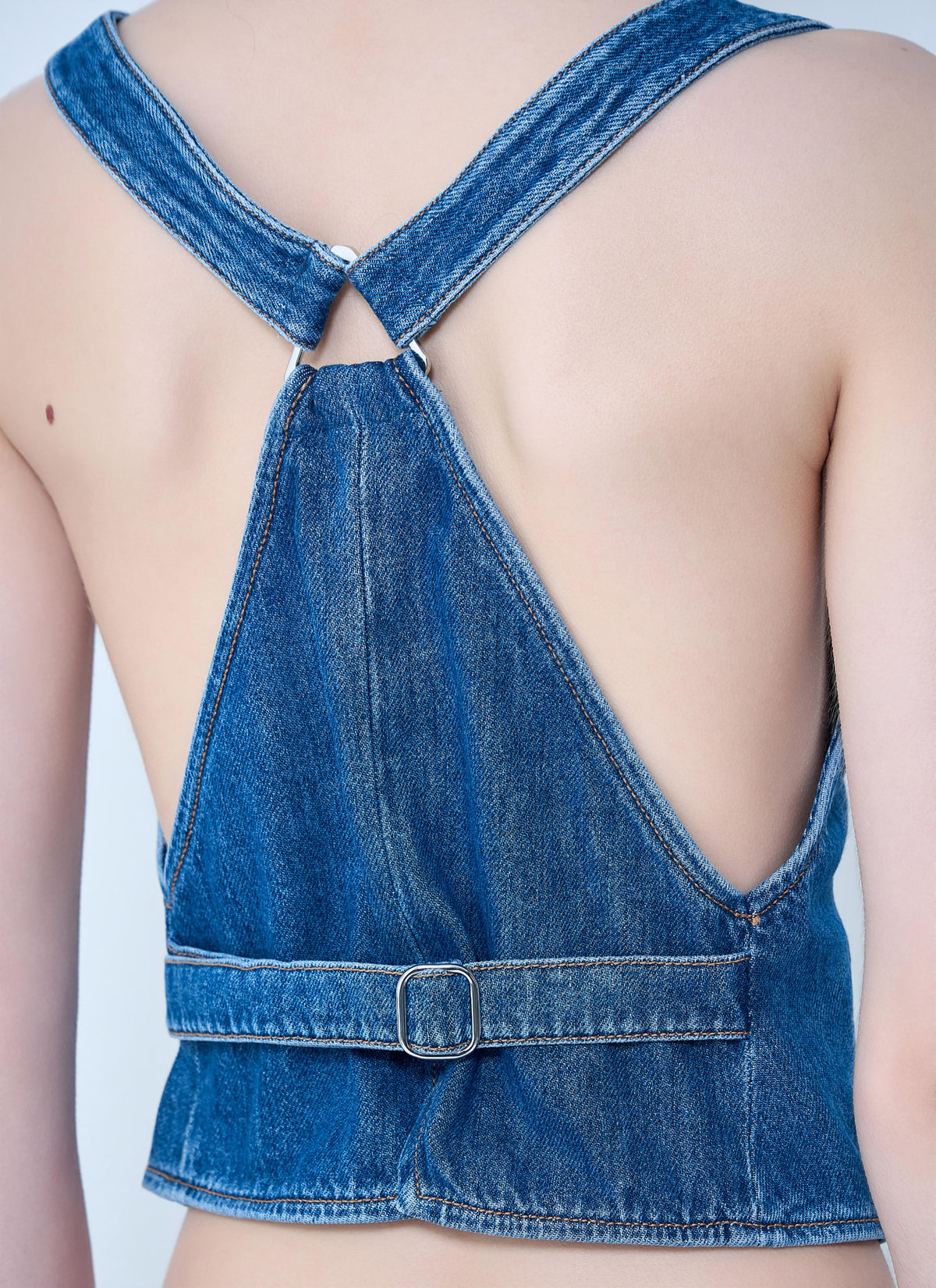 Sportmax Women Buttoned Denim Vest SPORTMAX