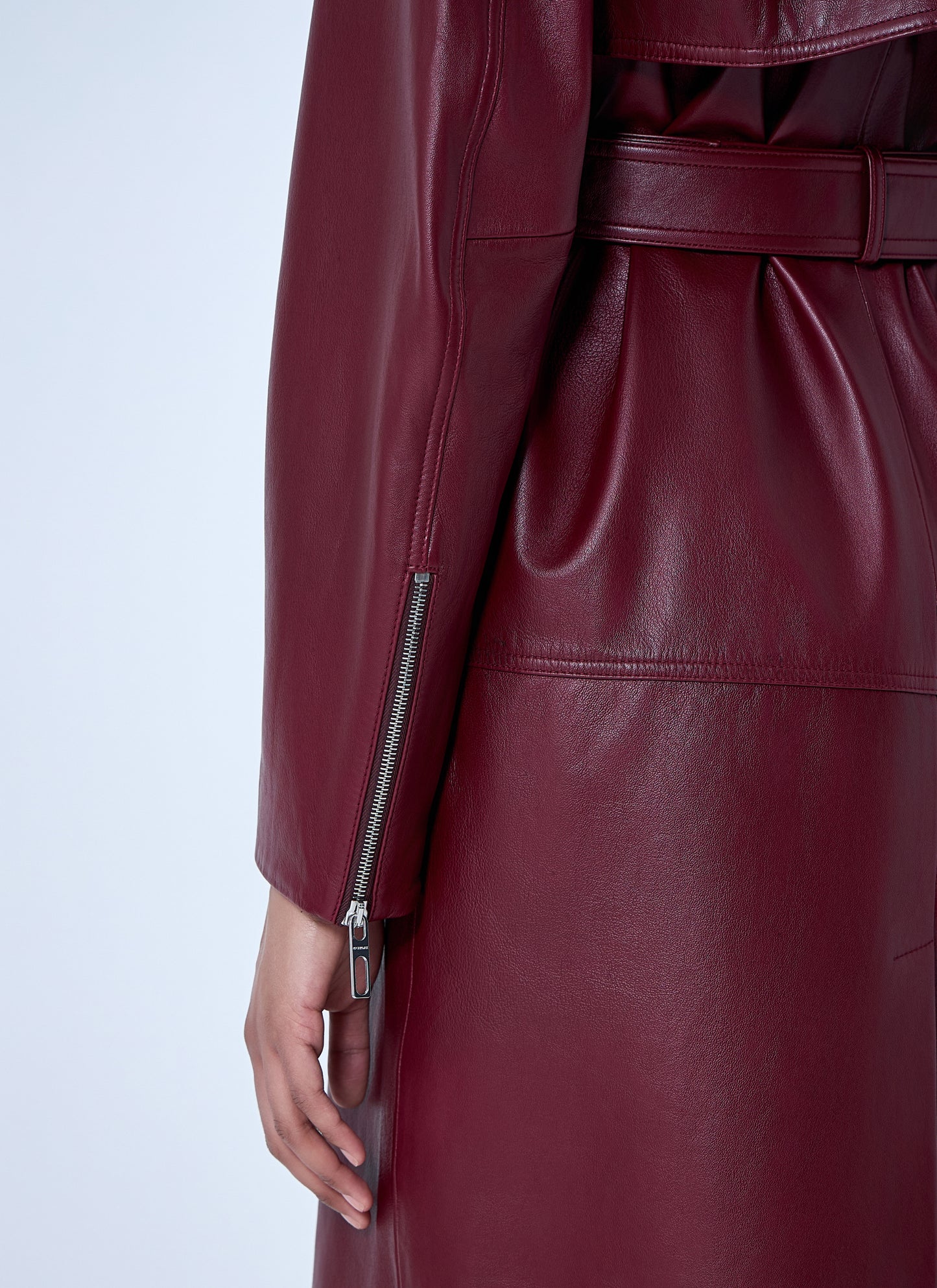 Sportmax Women Long Leather Coat SPORTMAX