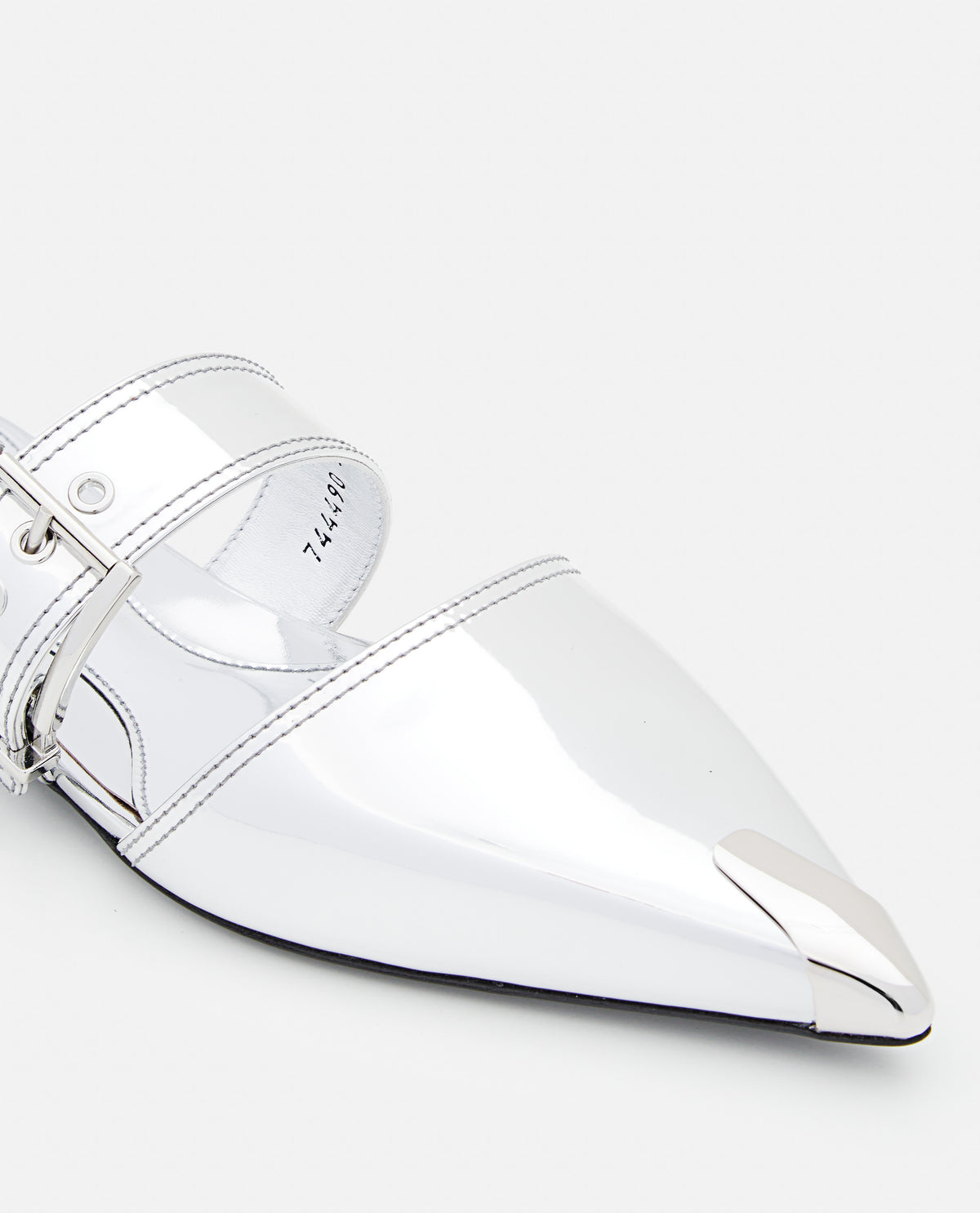 Alexander Mcqueen Women Mirror Pointed Open Back Sandals ALEXANDER MCQUEEN