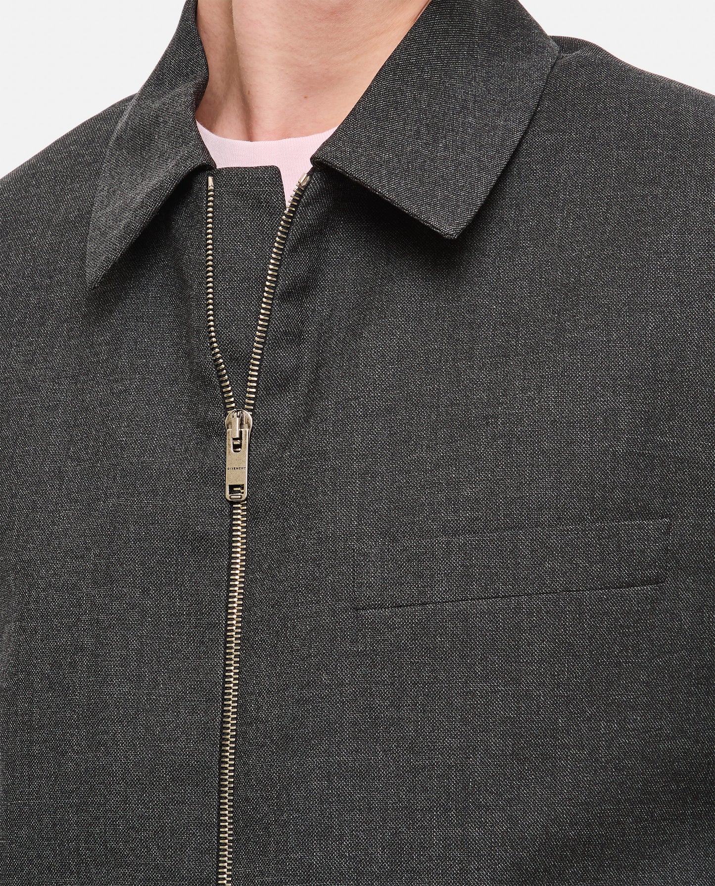 Givenchy Men Zipped Short Structured Jacket GIVENCHY