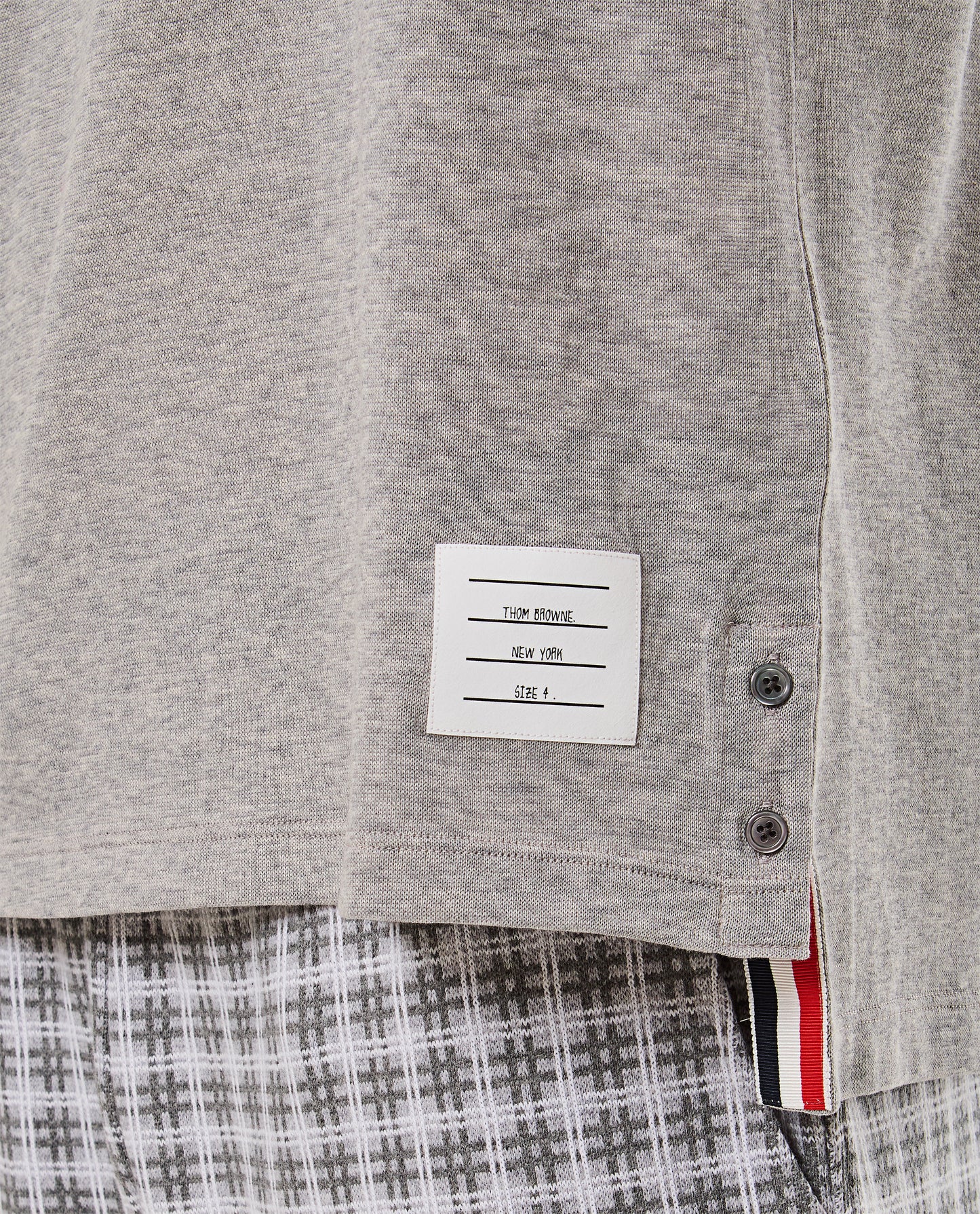 Thom Browne Men Ribbed Cuff T-Shirt THOM BROWNE