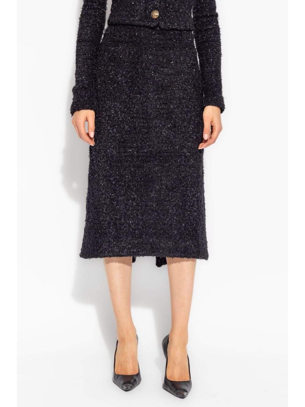 Balenciaga Women Tweed Midi Skirt BALENCIAGA