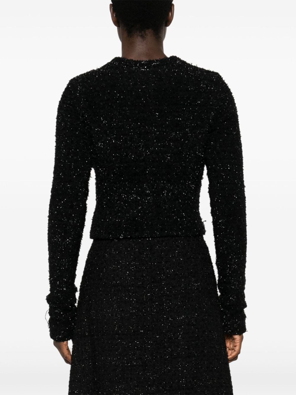Balenciaga Women Bouclé Cropped Jacket BALENCIAGA