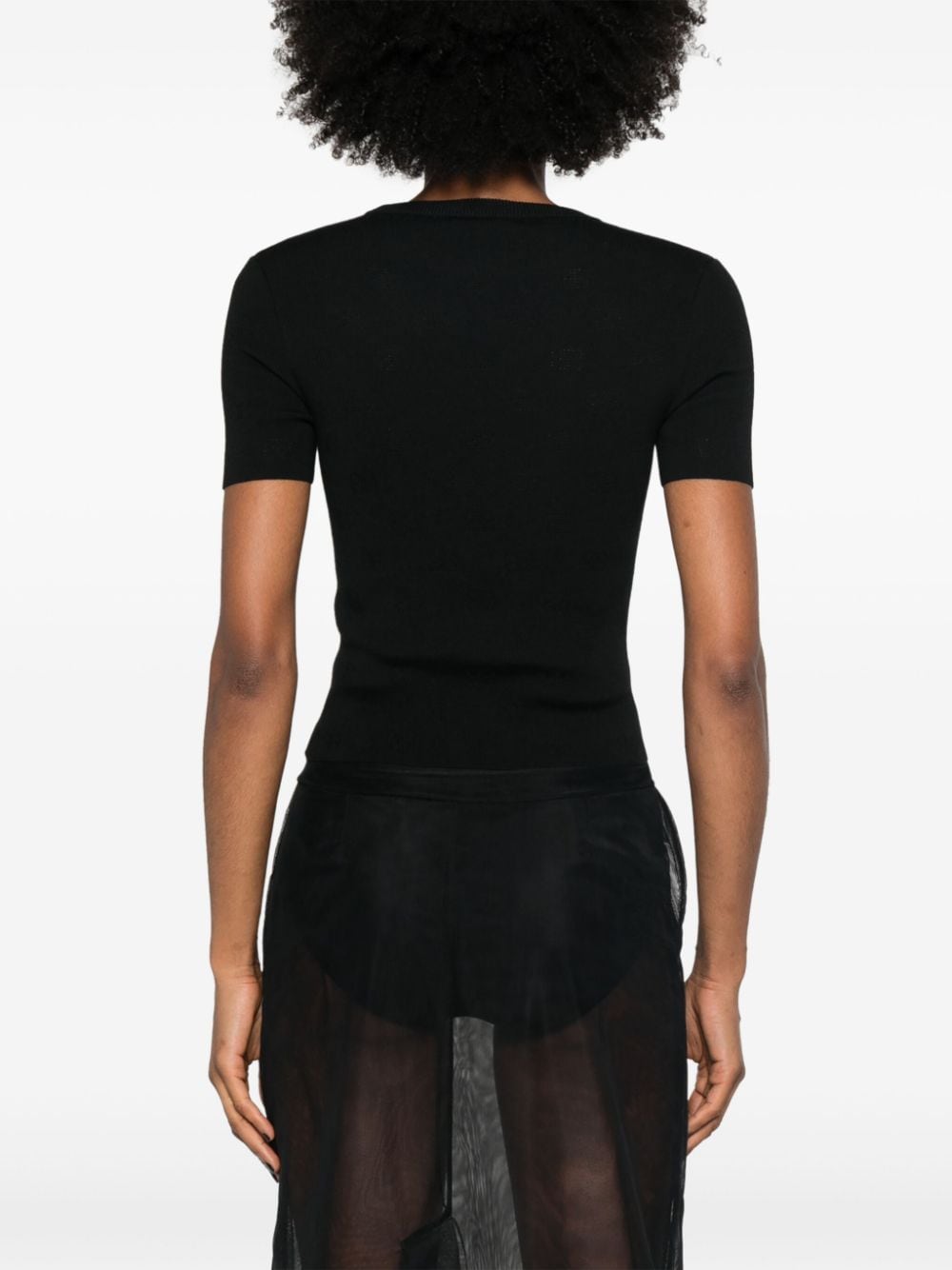 Balenciaga Women Open-Knit Wool Top BALENCIAGA