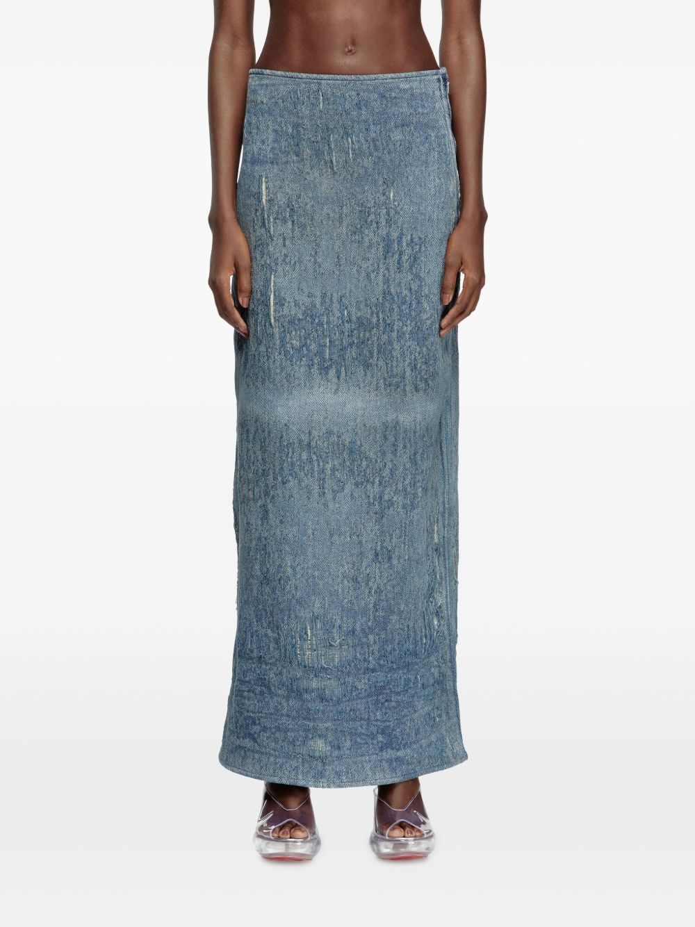 Diesel Women Denim Midi Skirt DIESEL