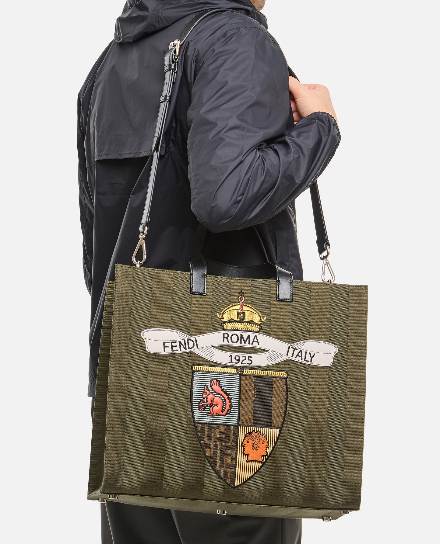 Fendi Men Shopping Bag Canvas Pequin FENDI