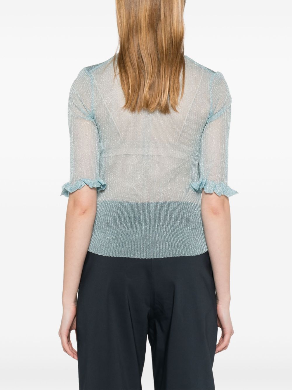 Ganni Women Bunny Crewneck Top GANNI