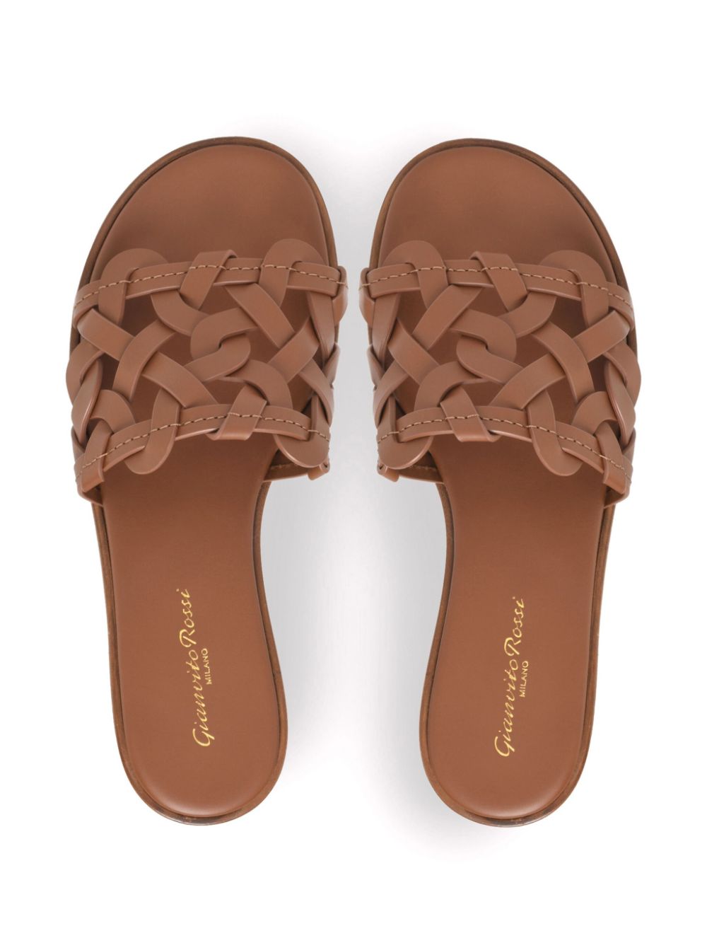 Gianvito Rossi Women Amalfi Leather Flat Sandals GIANVITO ROSSI