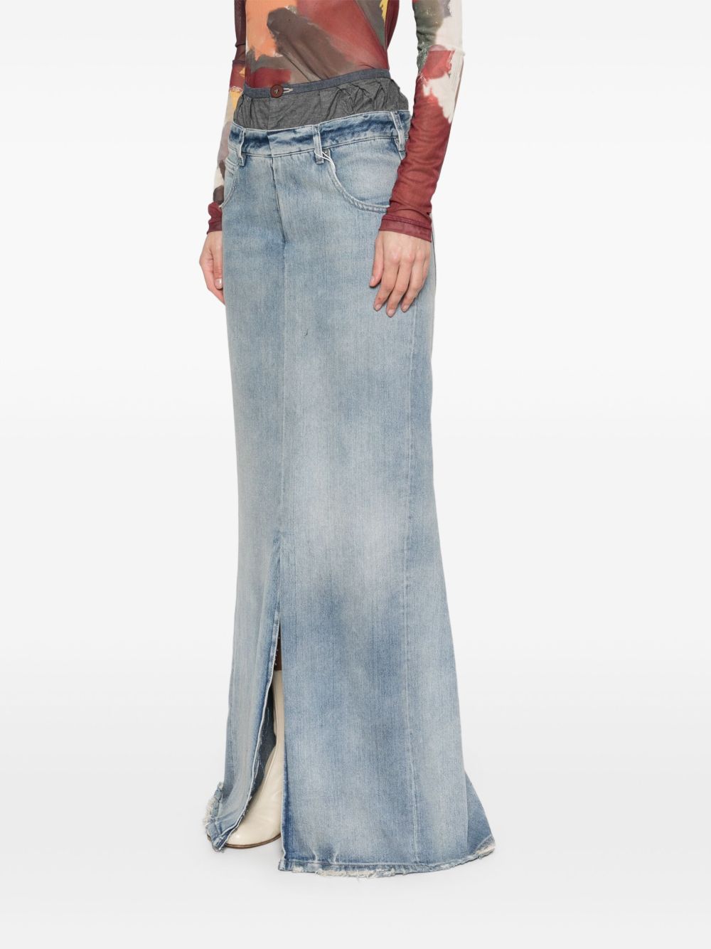 Maison Margiela Women Denim Cotton Maxi Skirt MAISON MARGIELA