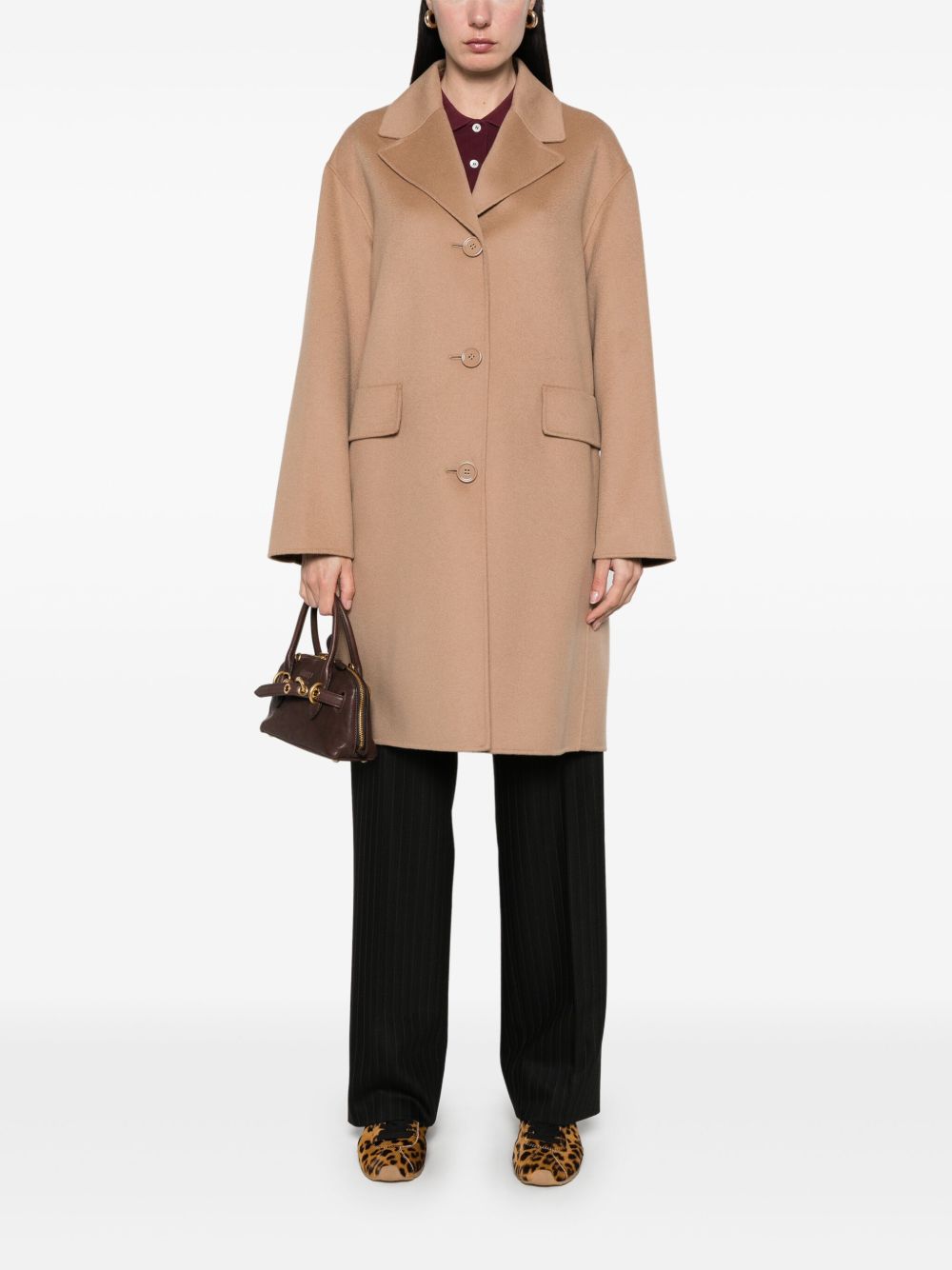 'S Max Mara Women Wool Single-Breasted Coat S MAX MARA