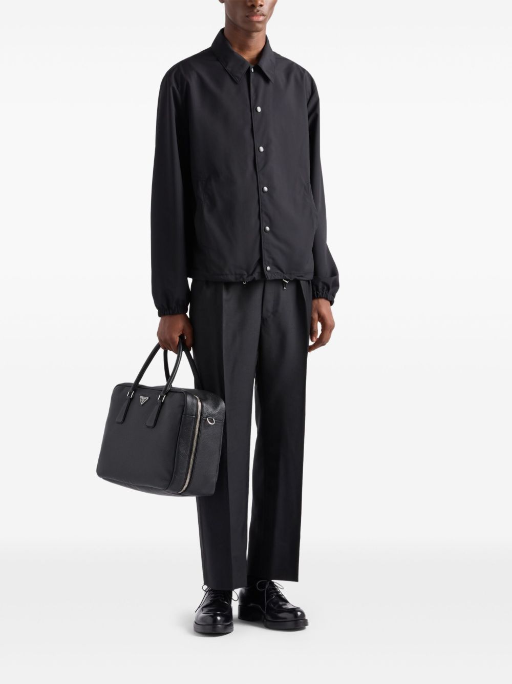 Prada Men Wool Caban Coat