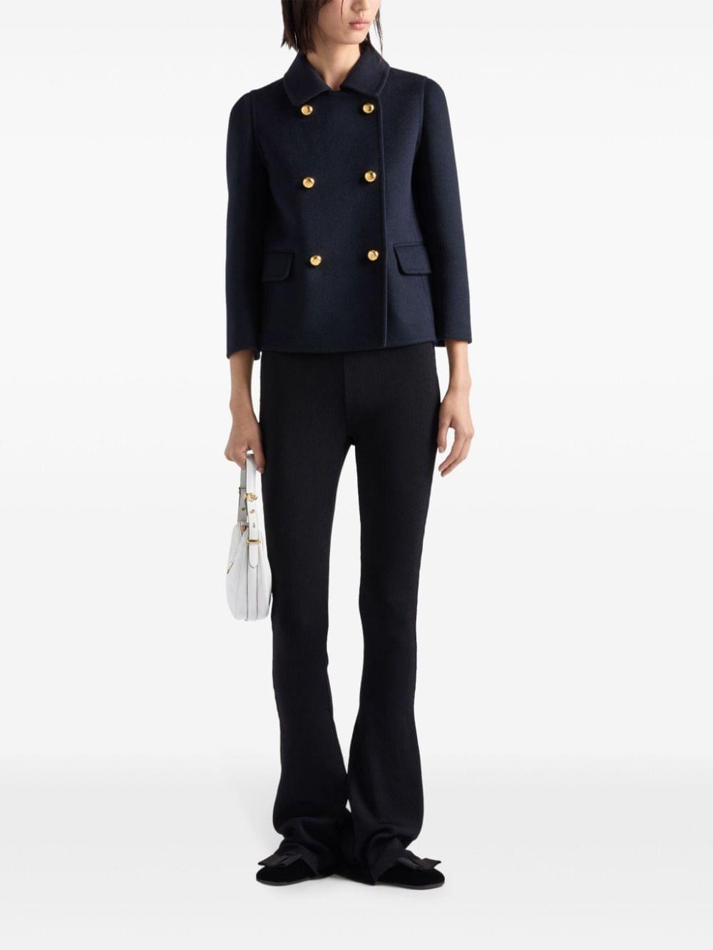 Prada Women Cashgora Double-Breasted Jacket PRADA