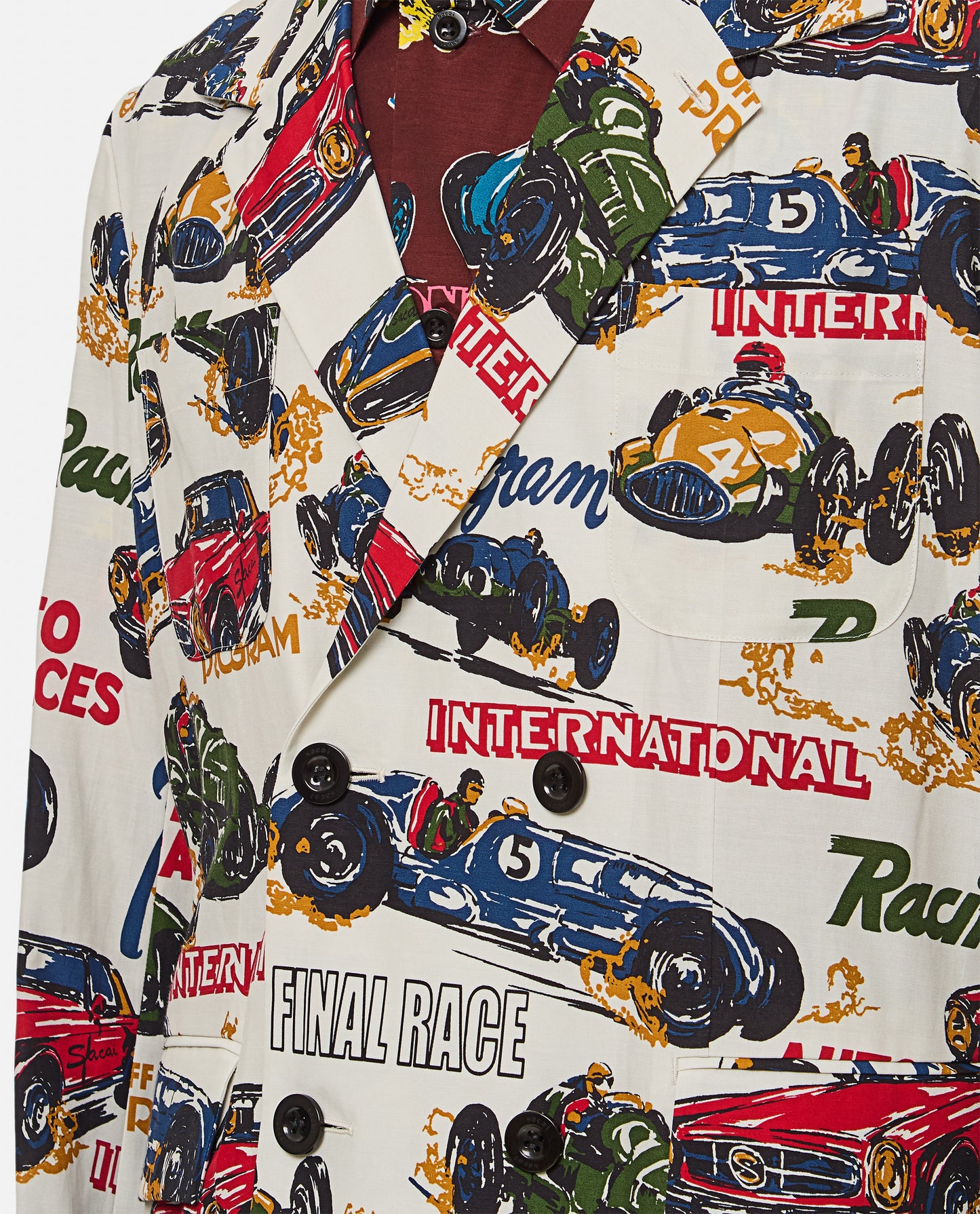 Sacai Men Car Race Print Jacket SACAI