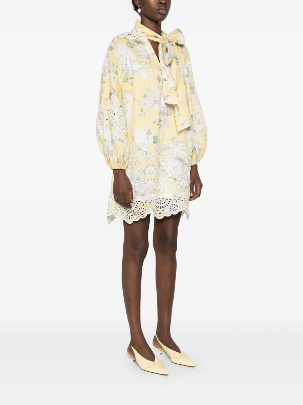 Zimmermann Women Acacia Linen Mini Dress ZIMMERMANN