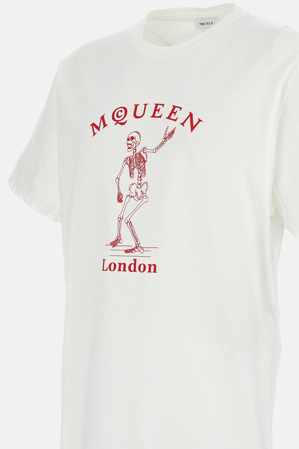 Alexander Mcqueen Men Skeleton Logo T-Shirt ALEXANDER MCQUEEN
