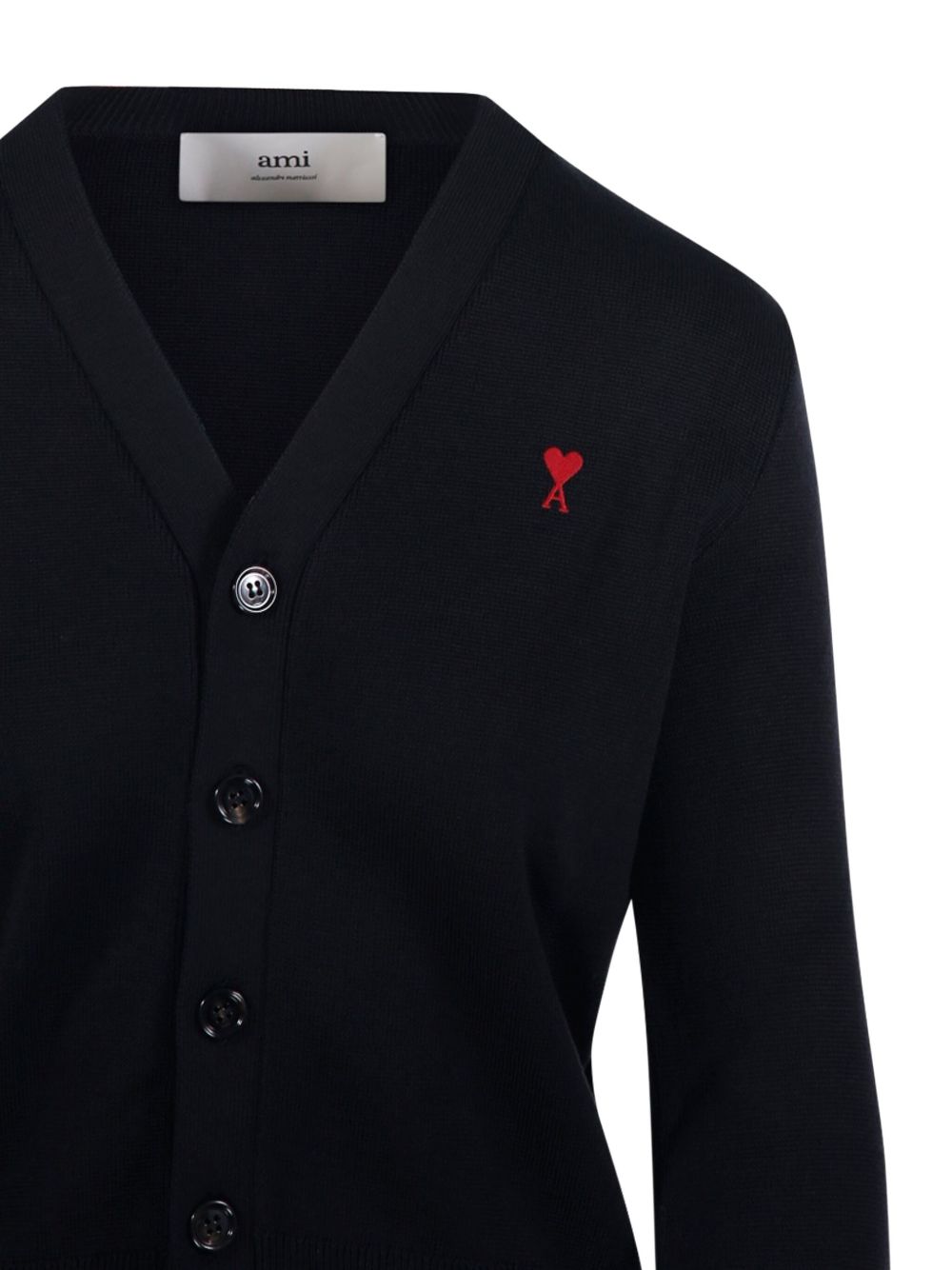 Ami Paris Women Ami De Coeur Wool Cardigan AMI PARIS