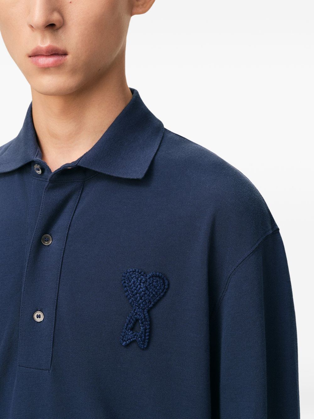 Ami Paris Men Ami De Coeur Cotton Polo Shirt AMI PARIS
