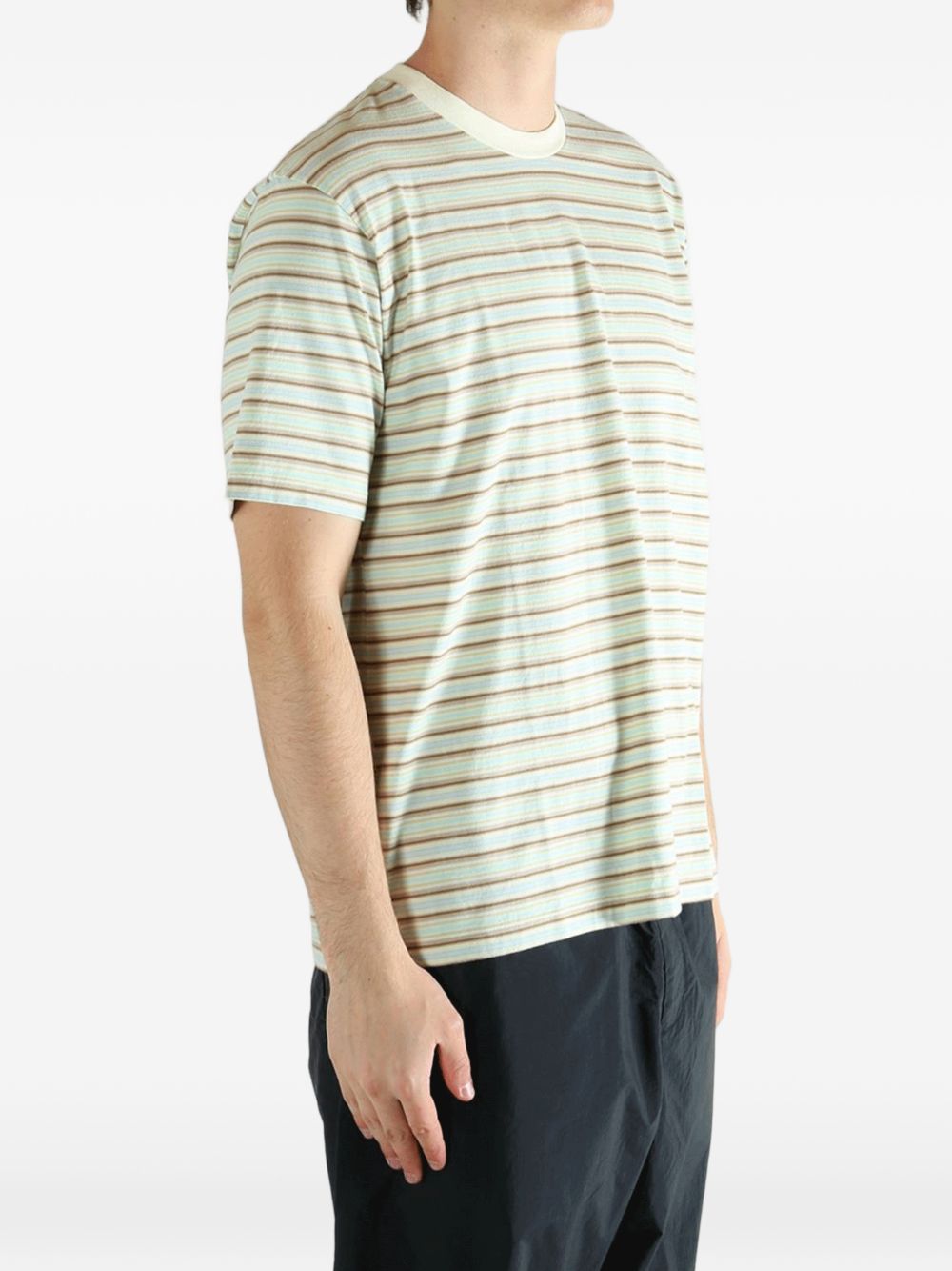 Auralee Men Striped Cotton T-Shirt AURALEE