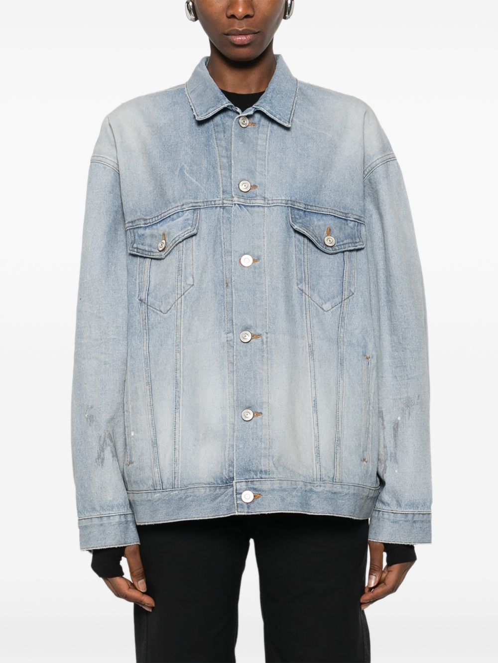Balenciaga Women Denim Cotton Jacket BALENCIAGA