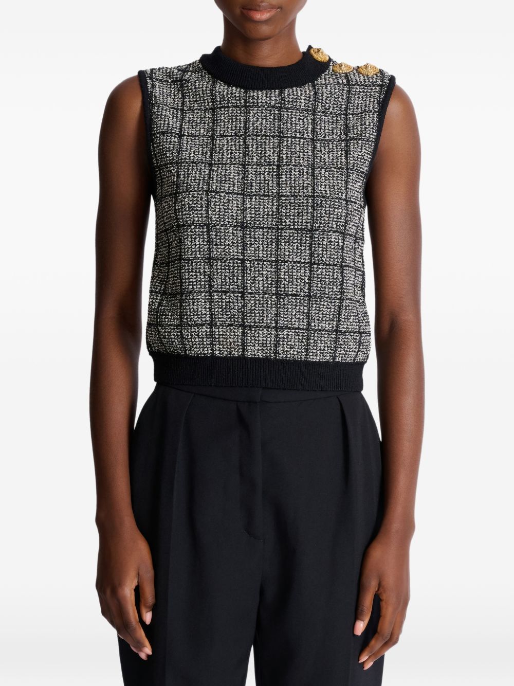 Balmain Women Tweed Tank Top BALMAIN