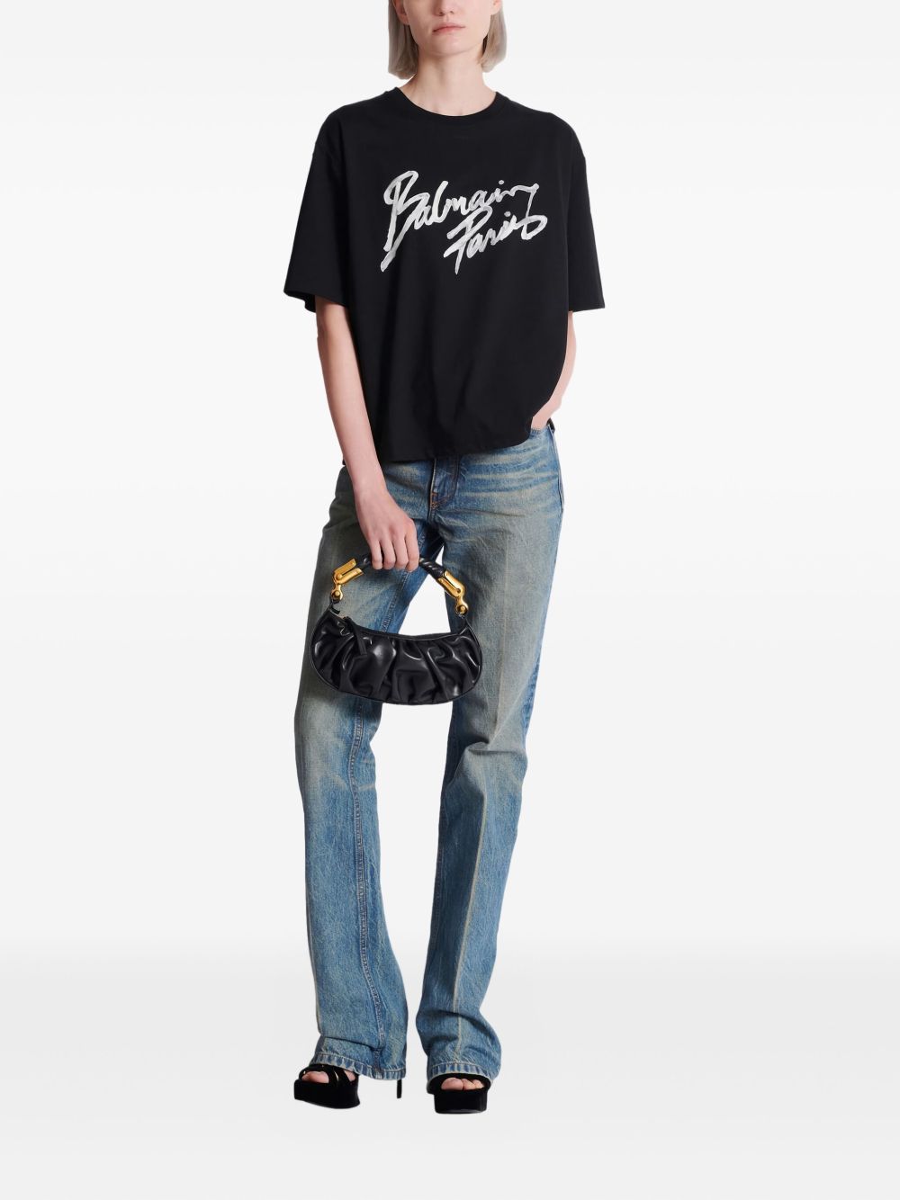 Balmain Women Logo Cotton T-Shirt BALMAIN