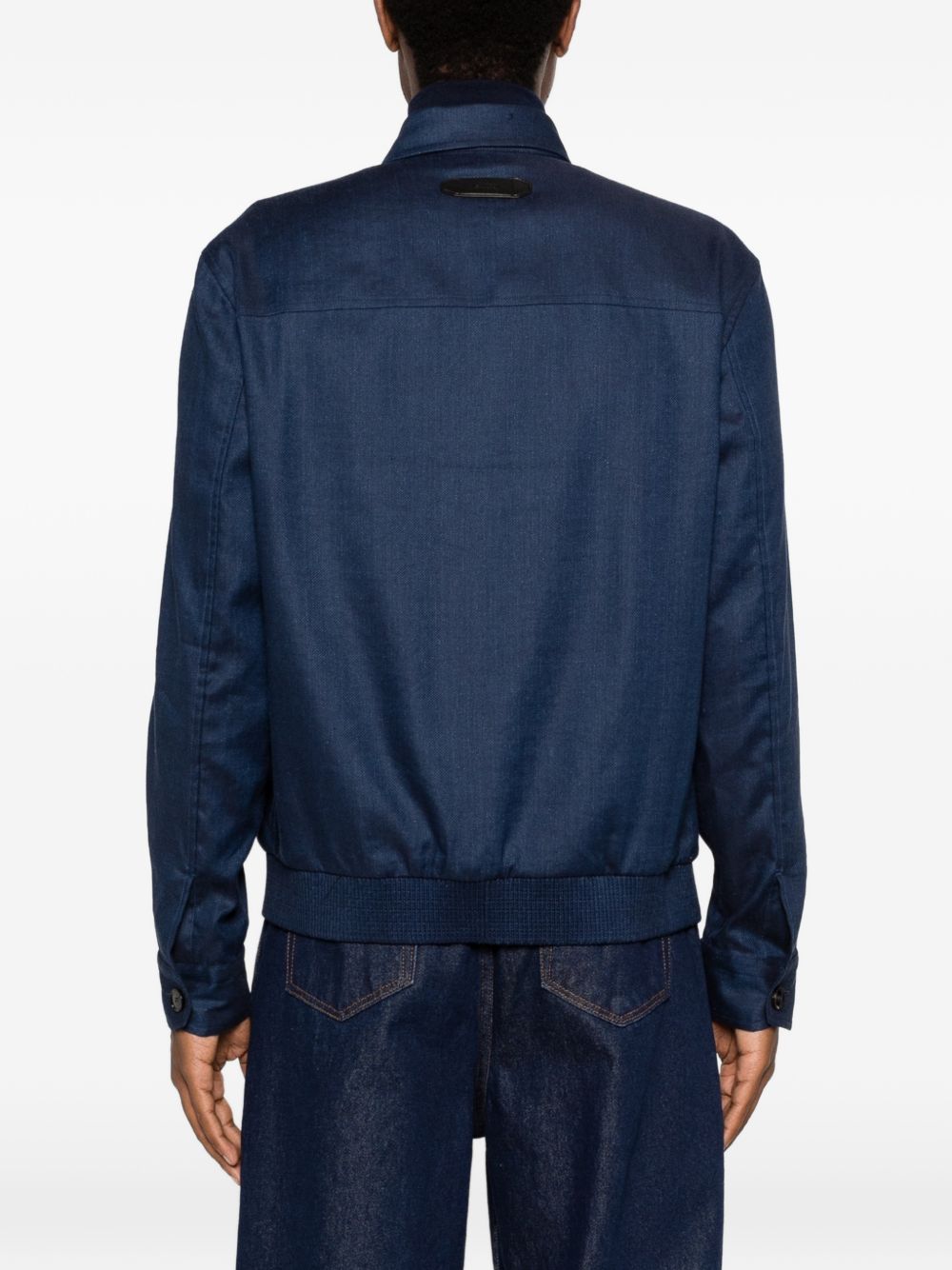 Brioni Men Linen And Wool Blouson Jacket BRIONI